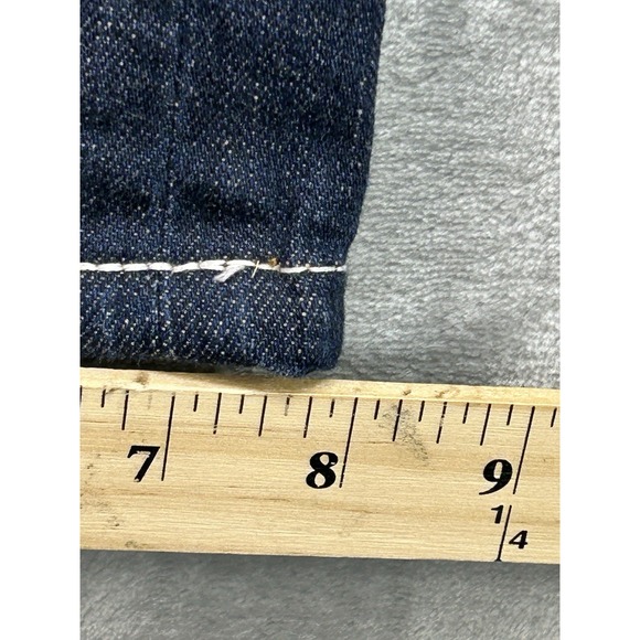 Rock Revival Jeans Womens Sz 29 Blue Leona Boot Mid Rise Thick Stitch Short Read - Picture 16 of 16